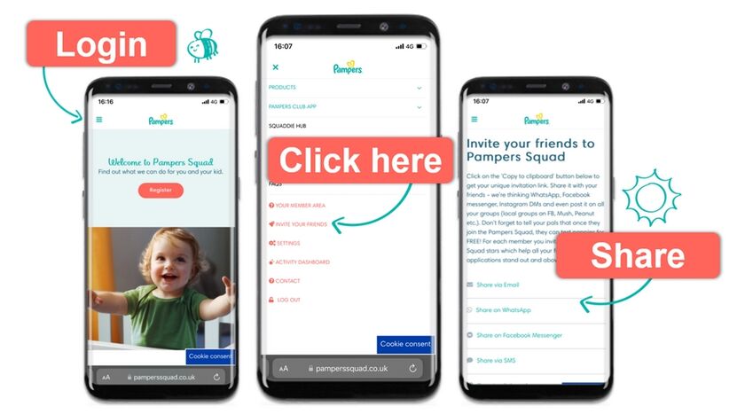 Calling Squaddies, both old and new: Invite your pals to the Pampers party and win £50!