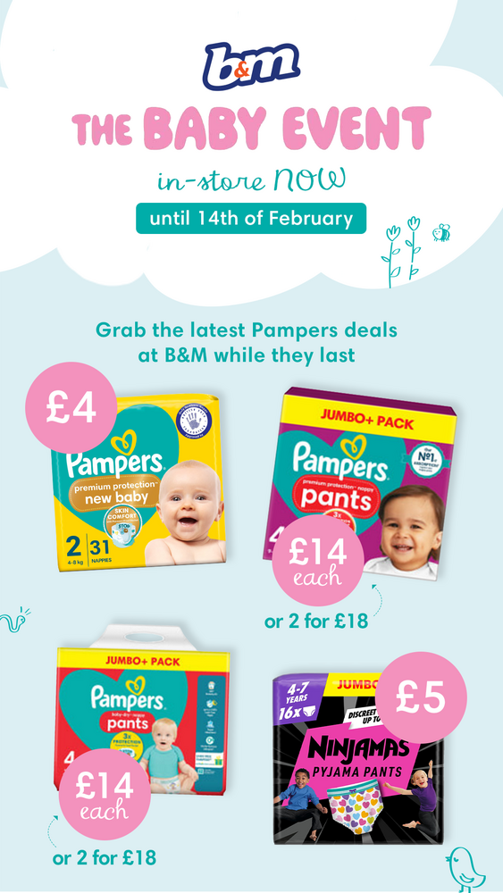 Pampers B&M Baby Event Instagram story template